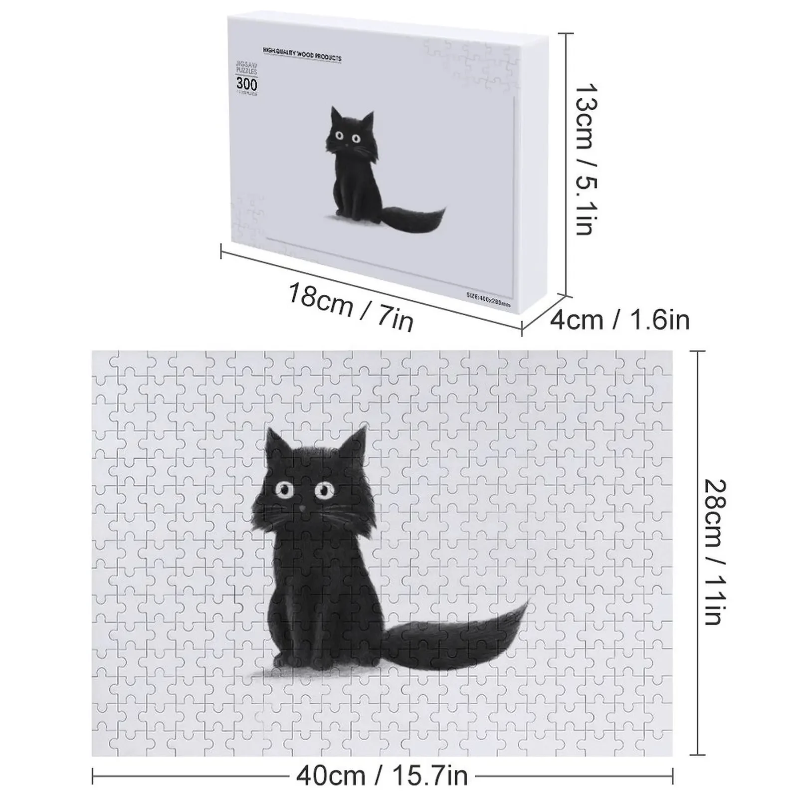 จิ๊กซอว์รูปแมวนั่ง ของเล่นส่วนตัว ปรับแต่งได้ ของขวัญแบบกำหนดเอง