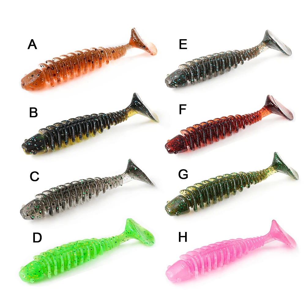 SUNMILE Fishing Soft Bait Worm Artificial Baits 4mm/0.6g 20pcs/Lot Rock Fishing Wobblers Leurre Souple Lure Perch Trout Lures