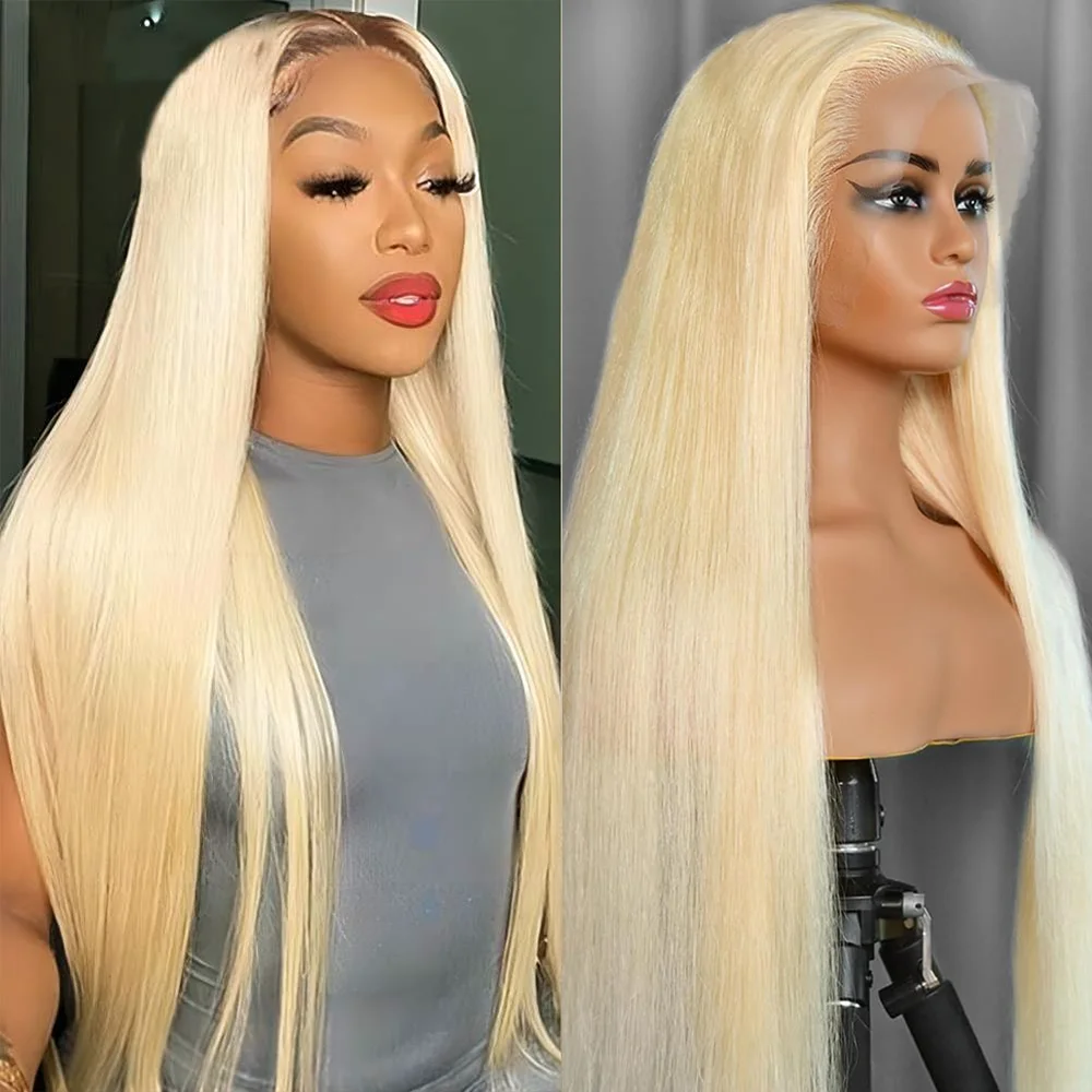 

13x4 13x6 HD Lace Front Wig Human Hair 36 Inch 613 Blonde Straight Lace Glueless Front Brazilian Wigs for Black Women