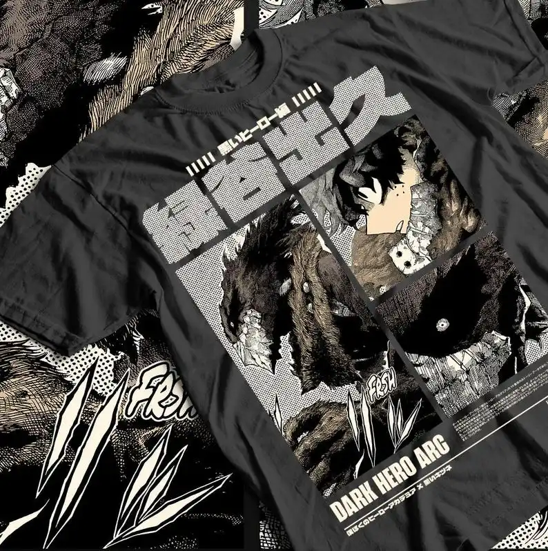 Anime Vintage Special T-shirt Unisex Deku Retro Graphic Tee for Men and Women for Anime Fans Cosplay Shirt Japanese Cartoon Top