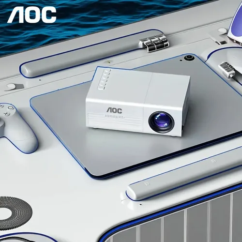 Imagen 2 del producto ﻿ Proyector inteligente AOC TFT LCD 1080P 1920*1080P Wifi Bluetooth Mini proyectores cine en casa teatro al aire libre Mini Proiettor portátil