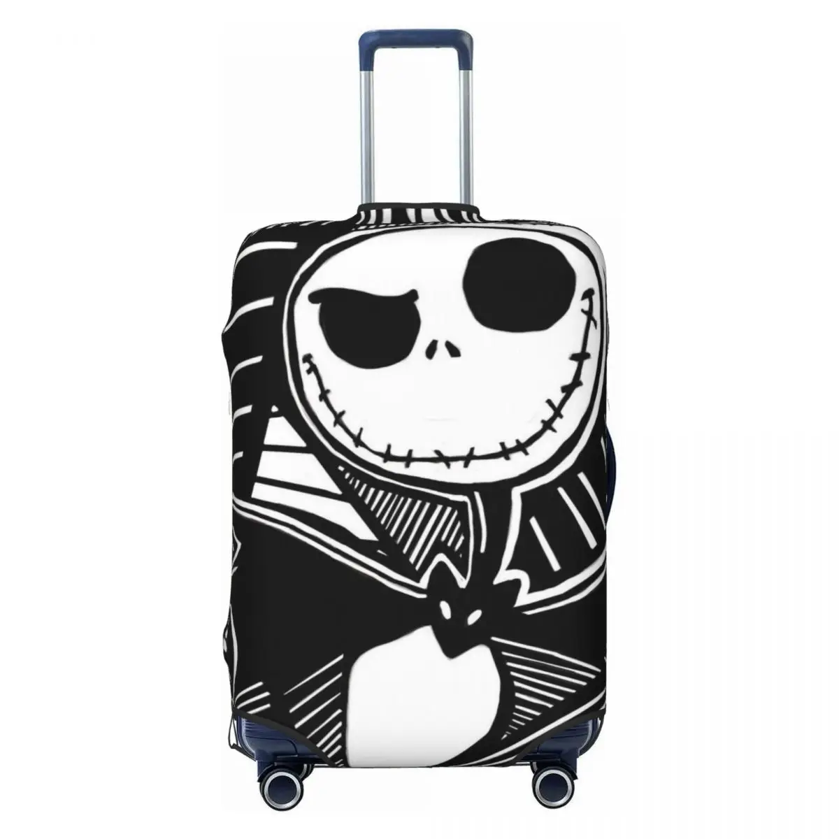 

Custom Nightmare Before Christmas Luggage Cover Cute Skellington Halloween Skull Suitcase Protector Covers Suit For 18-32 inch