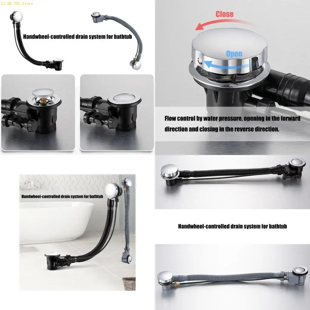 

W3JE SPA Bath Drain Assembly Ergonomic Designs Wear Resistant Bath Drain for Home