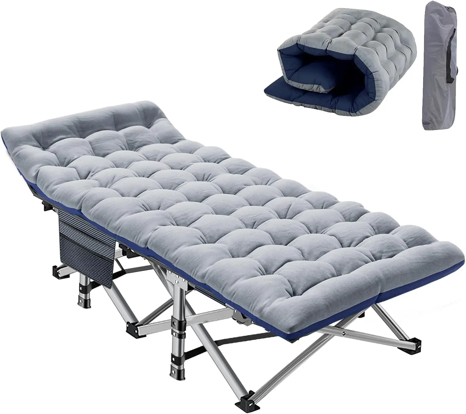 

Oversized Folding Camping Cot for Adults, Heavy Duty Sleeping Cot for Adults Portable Sleeping Bed Outdoor Cot Bed for Home