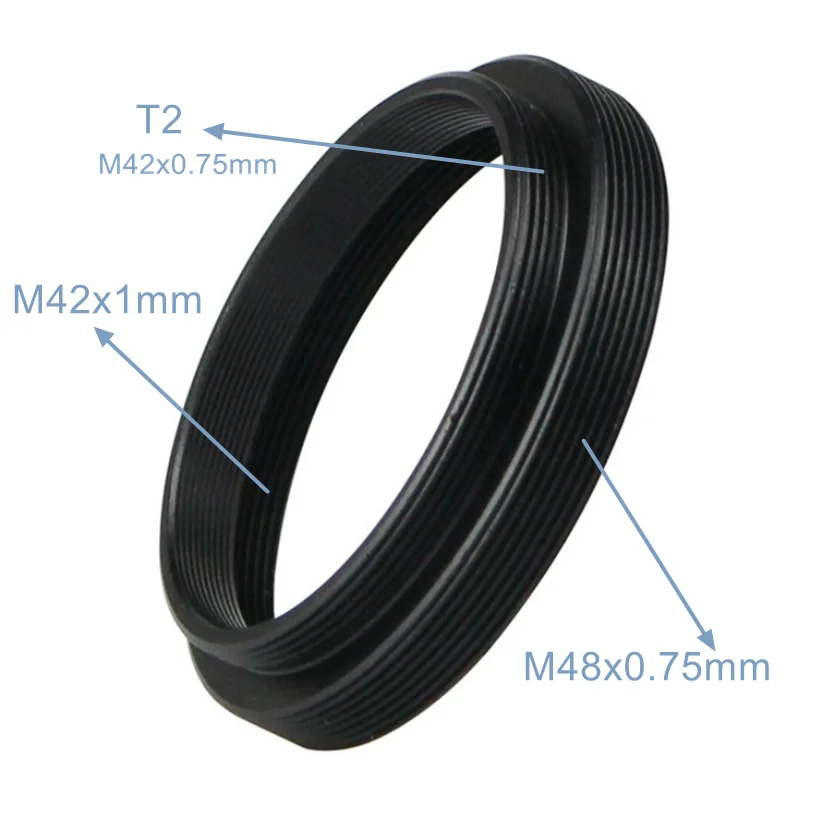 

Astronomical Telescope Camera Photo Adapter Ring T2 M42x0.75mm to M48x0.75mm M42x1mm Lens Step Ring Photography Parts 3 Type