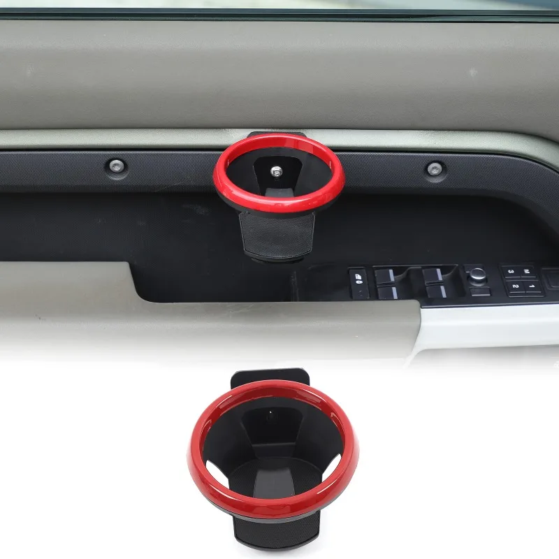 

Carbon Steel Car Interior Door Panel Cup Holder For Land Rover Defender 2020 2021 2022 2023 2024 2025+ Car Interior Accessories