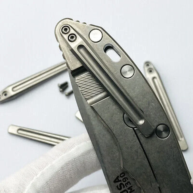 

Deep Carry TC4 Titanium Alloy Clip + 3PCs. TC4 Screws for Rick Hinderer knives XM18 / XM24