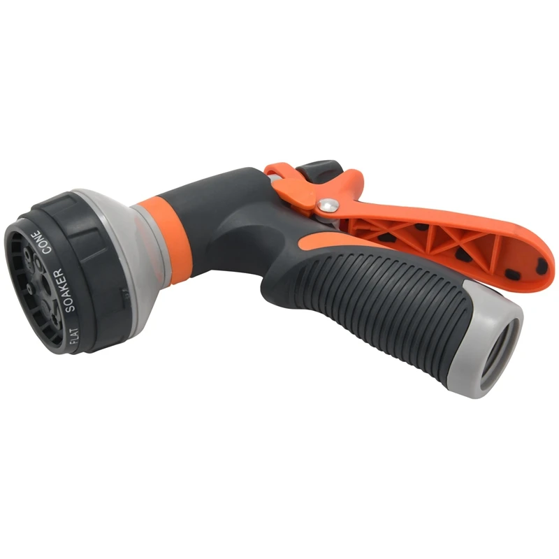 ท่อหัวฉีดหัวฉีดน้ำหัวฉีดน้ำรั่วความดันสูงทนทาน8รูปแบบสำหรับรดน้ำต้นไม้ล้างรถรถ PE