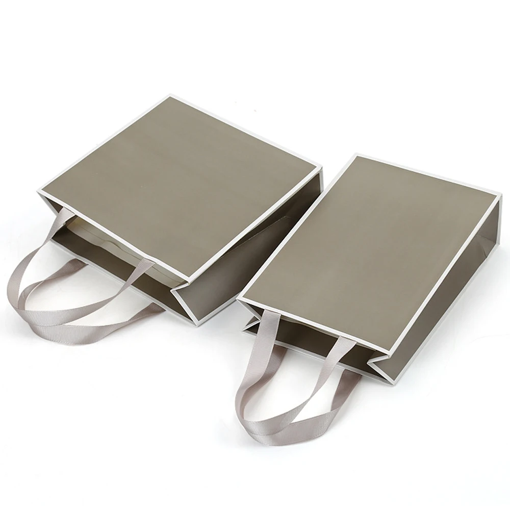 12Pcs Dark Grey Jewelry Bag with Ribbon Rope Necklaces Rings Earrings Bracelets Jewelry Boxes For Christmas Gifts and Weddings