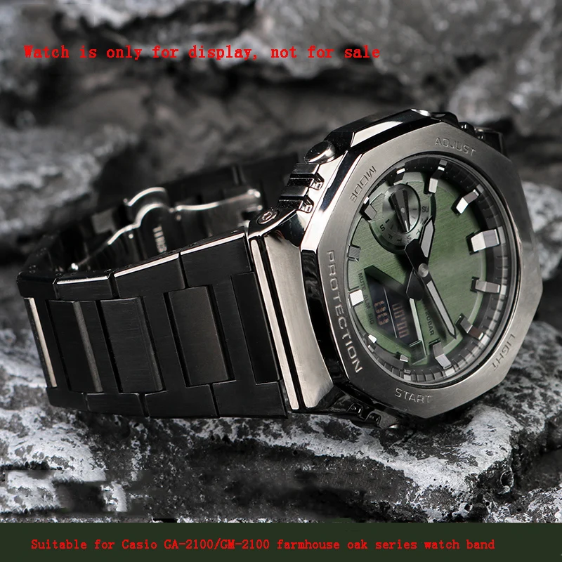 High-quality stainless steel strap suitable for Casio watch GM-2100/GA-2100 series farm oak series modified watch strap 16mm