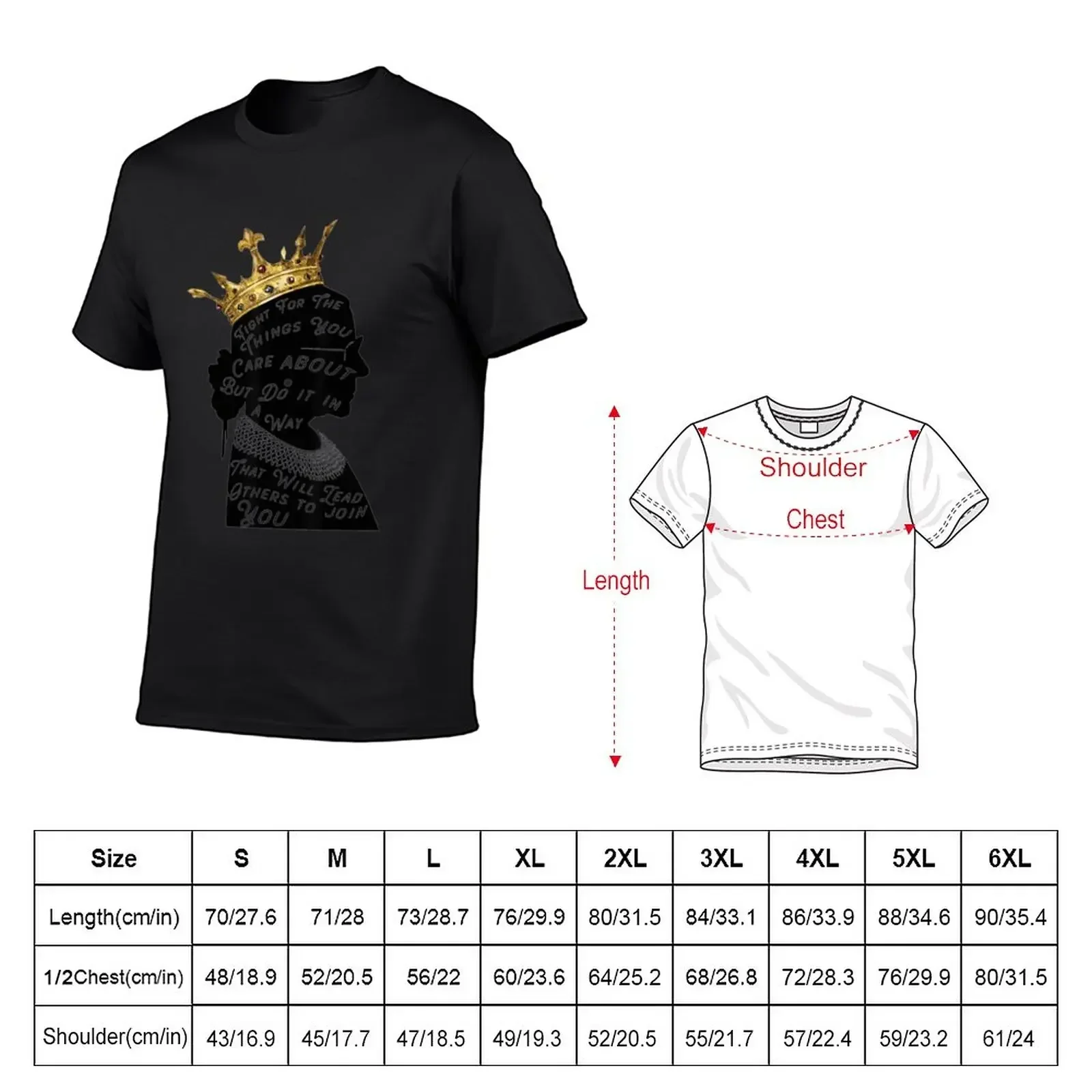 Notorious RBG fight for the things you care about crown T-Shirt heavyweights anime clothes aesthetic clothes mens t shirts pack