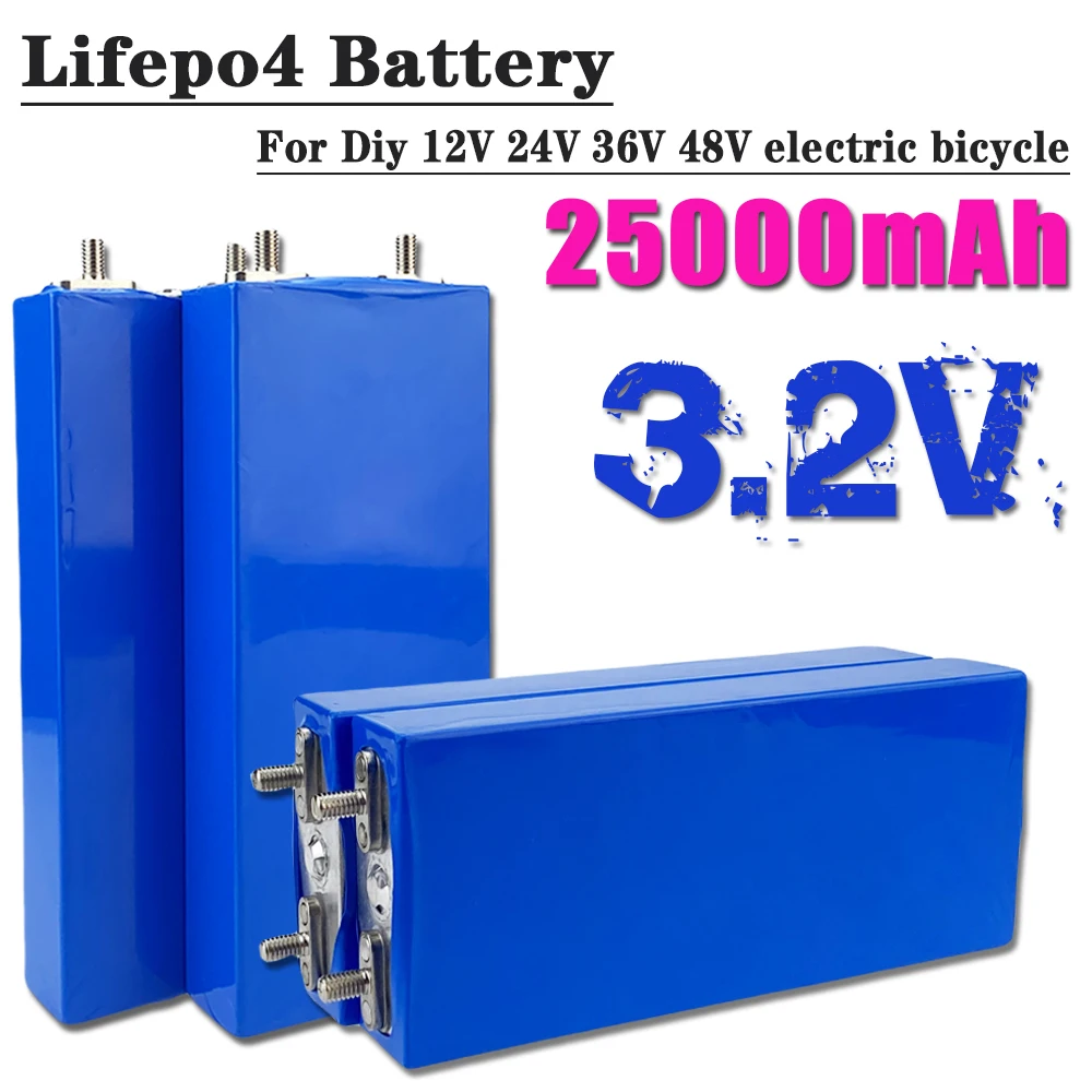 

Lifepo4 3.2V 25Ah Rechargeable Original Brand New Grade A 3C Discharge Battery For DIY Solar System RV Boat