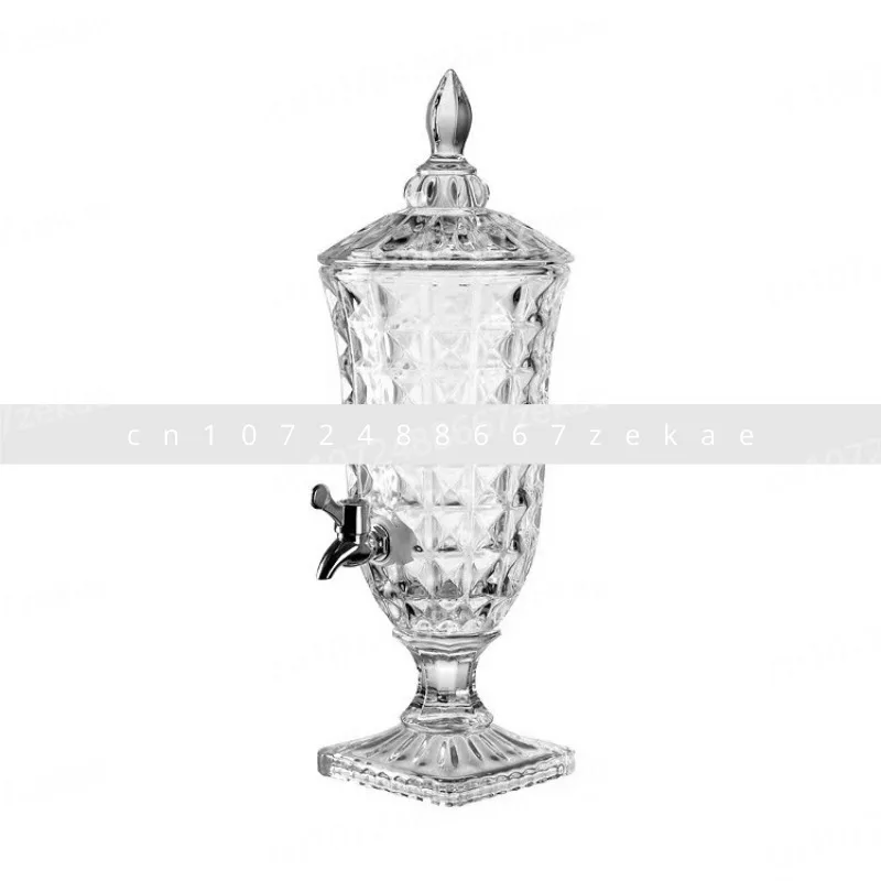 موزع زجاجي لعصير مشروب الثلج مع صنبور #6