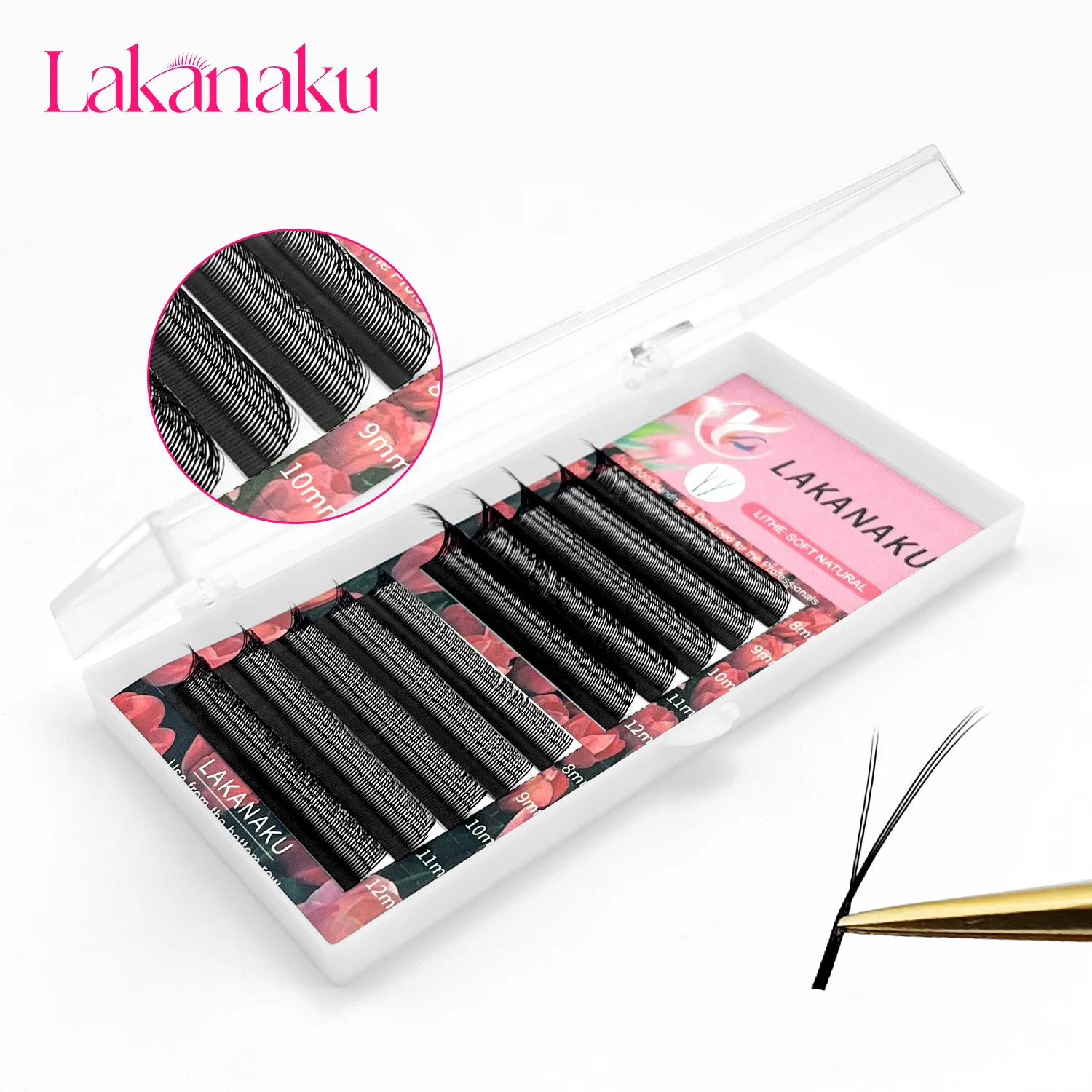 LAKANAKU Fox YY Lashes Extensions All Size Premium Y Shape Eyelashes Cilios Fox