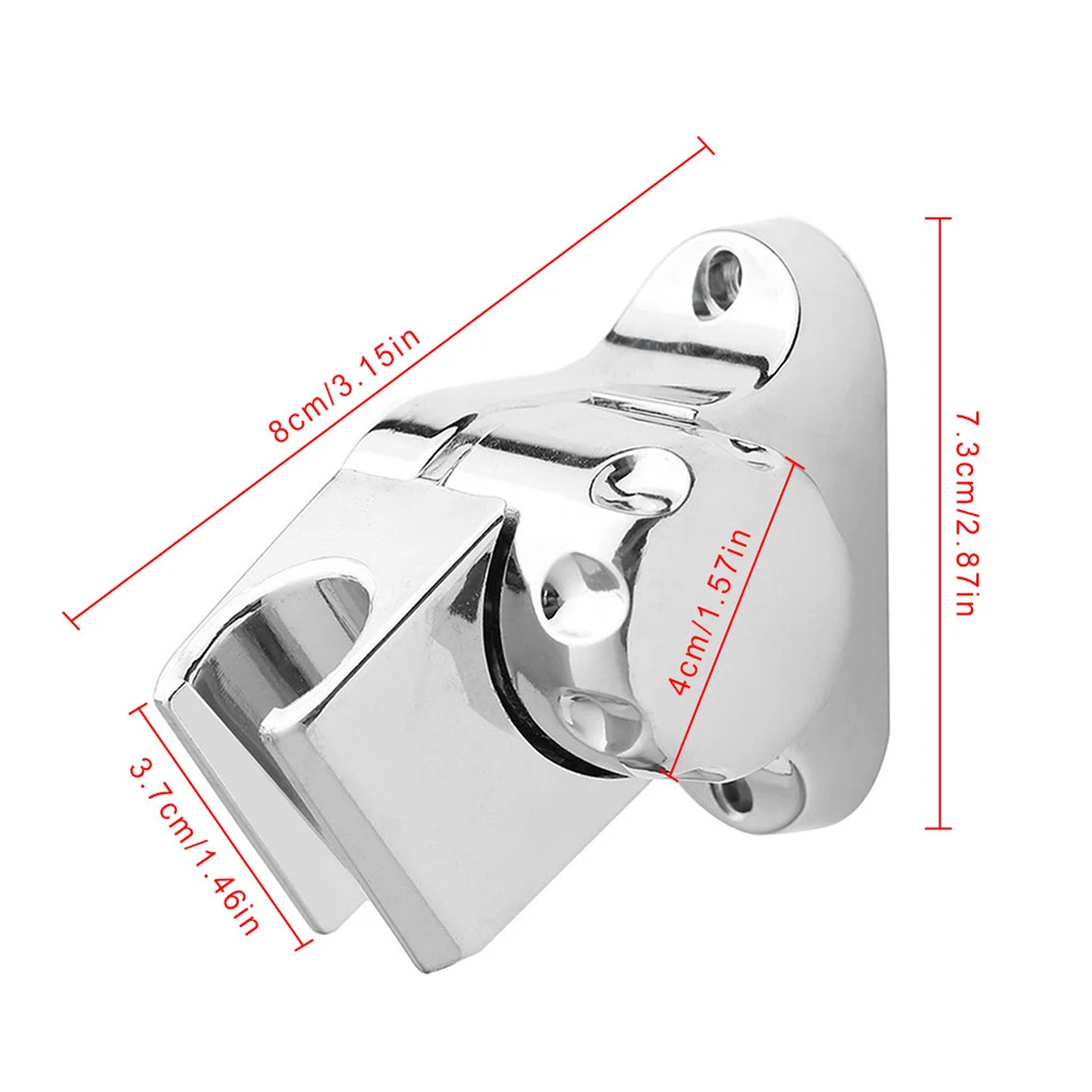 Shower Head Base Universal Shower Head Wall Mounting Bracket Durable ABS with Perforated Design & Chrome Plating