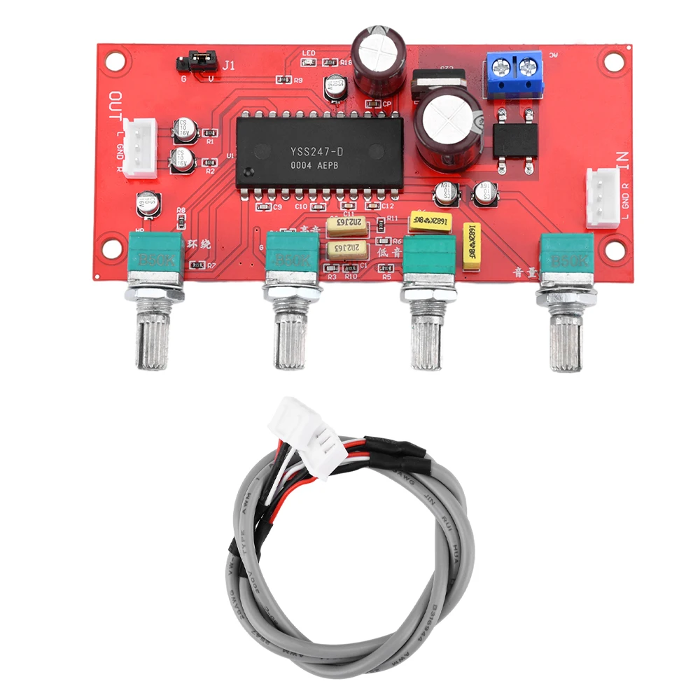 YSS247-D Tone Board Treble Bass Volume Adjustment Front Power Amplifier Module Single Power Supply AC5-16V/DC7-21V