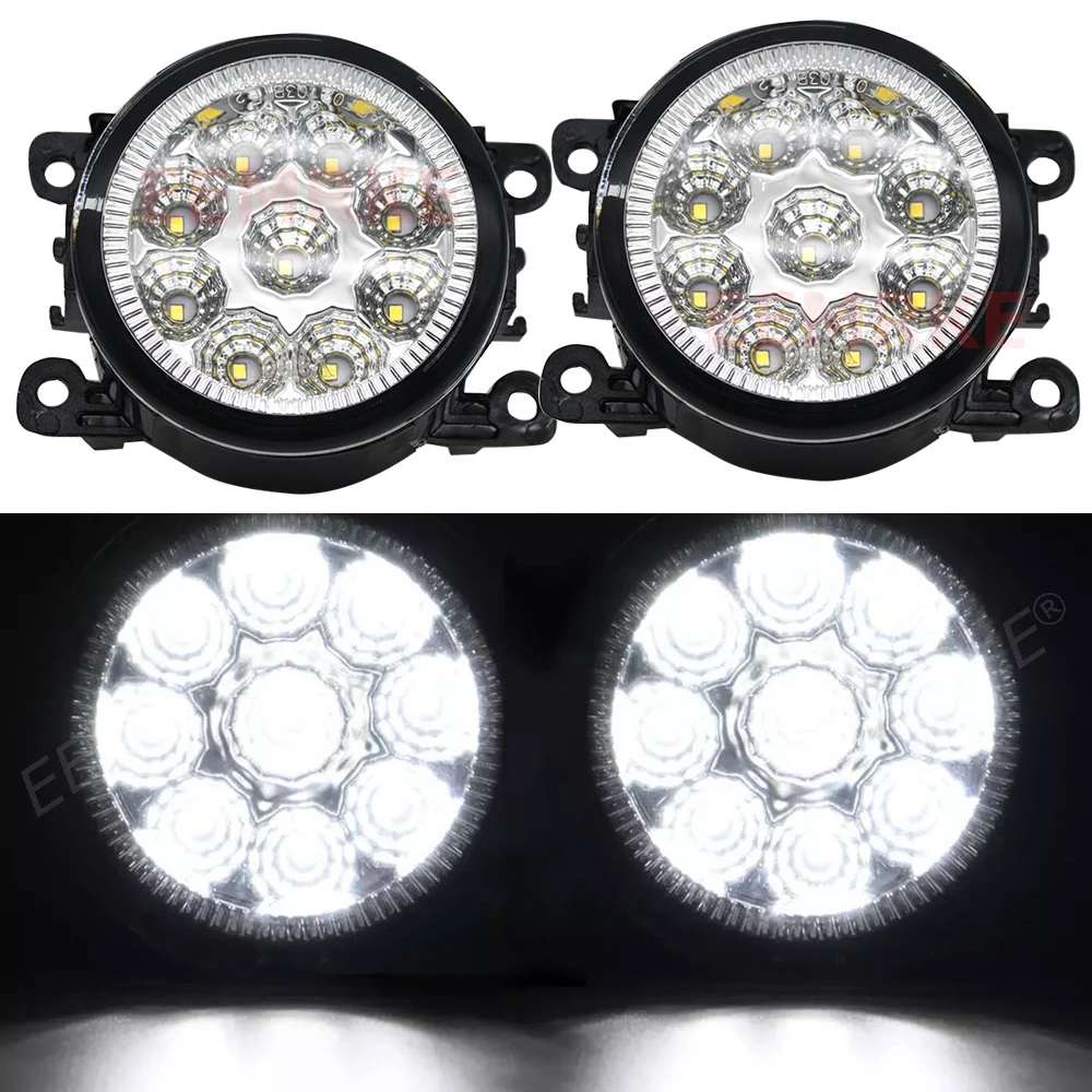 

Pair Car Styling for Nissan Safari Patrol Kix H59A Interstar X70 Cube Leaf Pixo 9 Led Fog Lamp H11 12V Halogen Fog Lights DRL