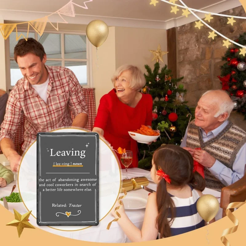 Regalos de jubilación, letrero de compañero de trabajo para mujeres y hombres, letreros de estaño de metal vintage, regalo de jubilación, decoraciones de jubilación, jubilación G