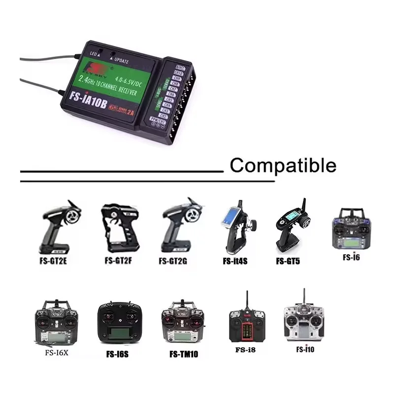 Flysky FS-iA10B 2.4G 10 Channel Receiver With iBus Port For RC Transmitter FS-I10 FS-I6S FPV RC Helicopter Quadcopter Drone view 5