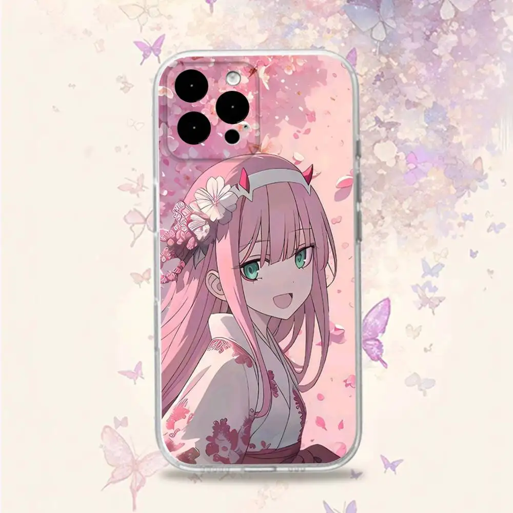 Funda de teléfono Z-ZeroS Anime T-TwoS para iPhone 11,12,15,16,17,13,14,Pro,Max,Plus,E,Mini,Air,SE4, funda trasera transparente de TPU suave
