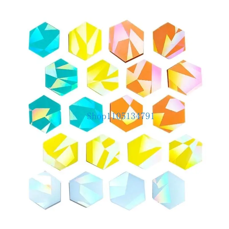 98km Light Shadow Ornaments Keychain Silicone Mold Hexagonal Holographic Bracelet Decorated Stud Earrings Mold for DIY Crafts