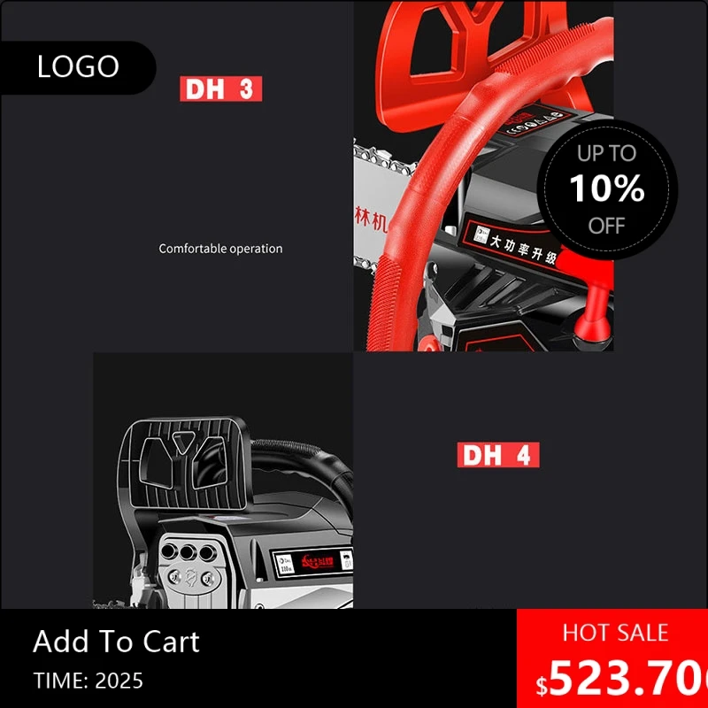 

0808089900W High-Power Portable 1 Chain Saw - Small & Powerful Logging Chain Saw for Household Use