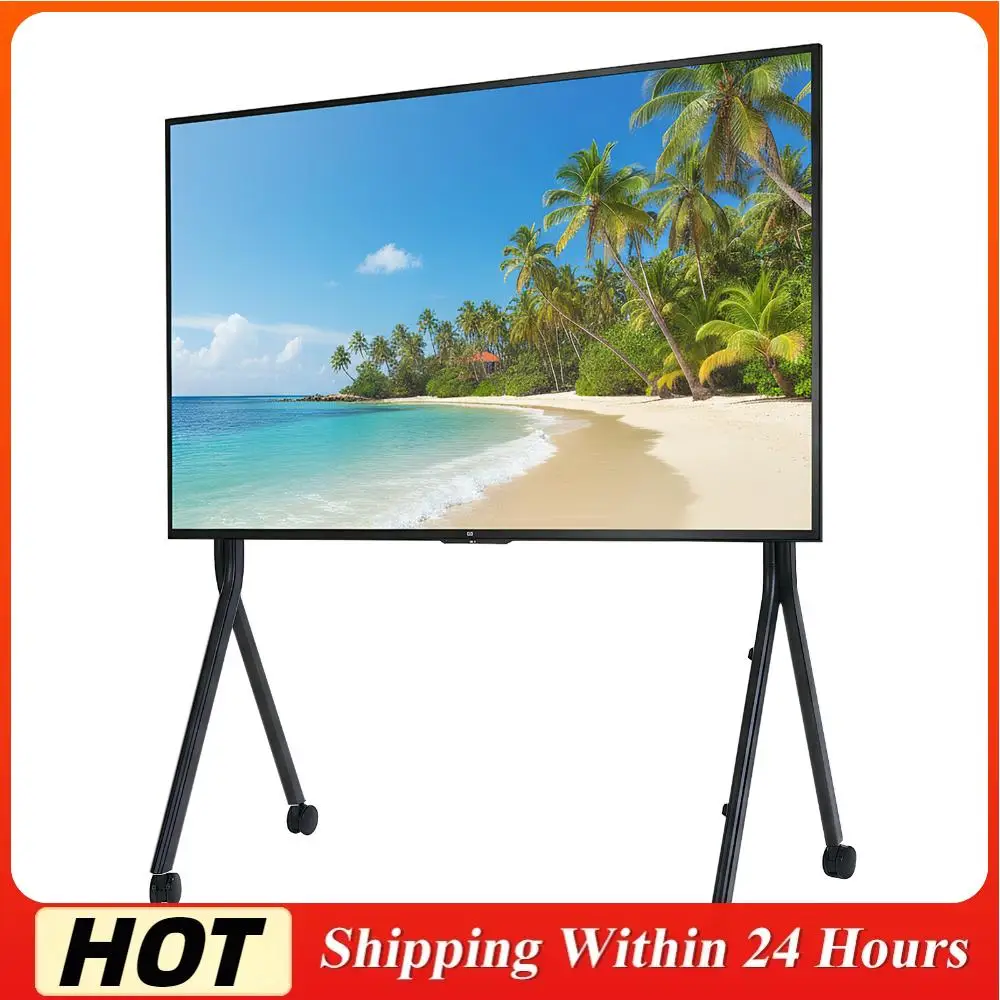 

Heavy Duty Rolling TV Stand for 86-110 Inch Screens Portable Corner TV Floor Stand Max Load 485LBS/220kg with Lockable Wheels