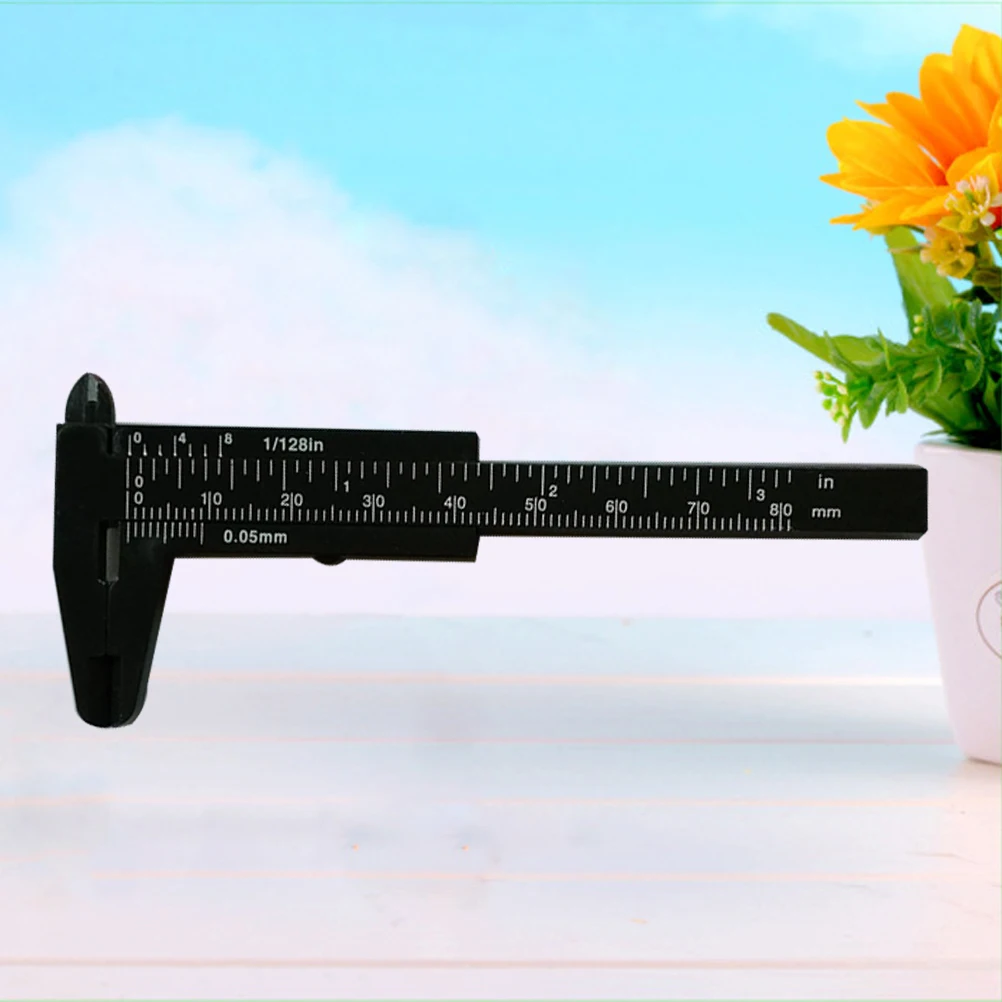 

80Mm Mini Plastic Vernier Caliper Lightweight Durable Two-Way Measurement Step Depth Gauge Tool For Industrial Jewelry Measuring