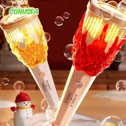 Torch Bubble Gun Machine Led Soap Bubbles Maker Children Outdoor Game Blowing Summer Toys for Kids Children Birthday Party Gifts