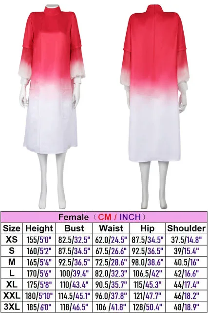 هنتر Volumnia تأثيري حلي للنساء ، الخيال الغال ، فستان أحمر ، ملابس الأدوار ، هالوين ، بدلة كرنفال