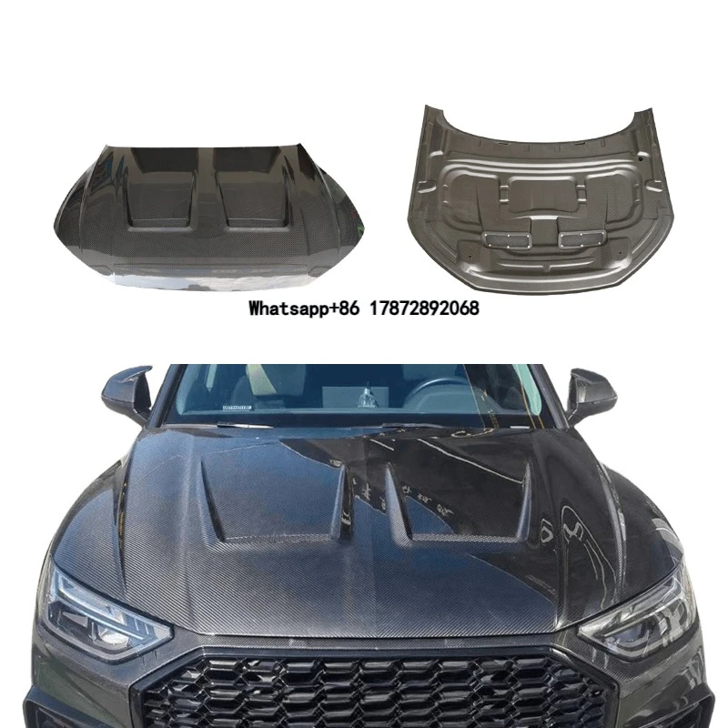

Car Upgrade Carbon Fiber Hood New Condition Fit for 2018-2024 Q5 Dry Carbon Fiber Mansory Style