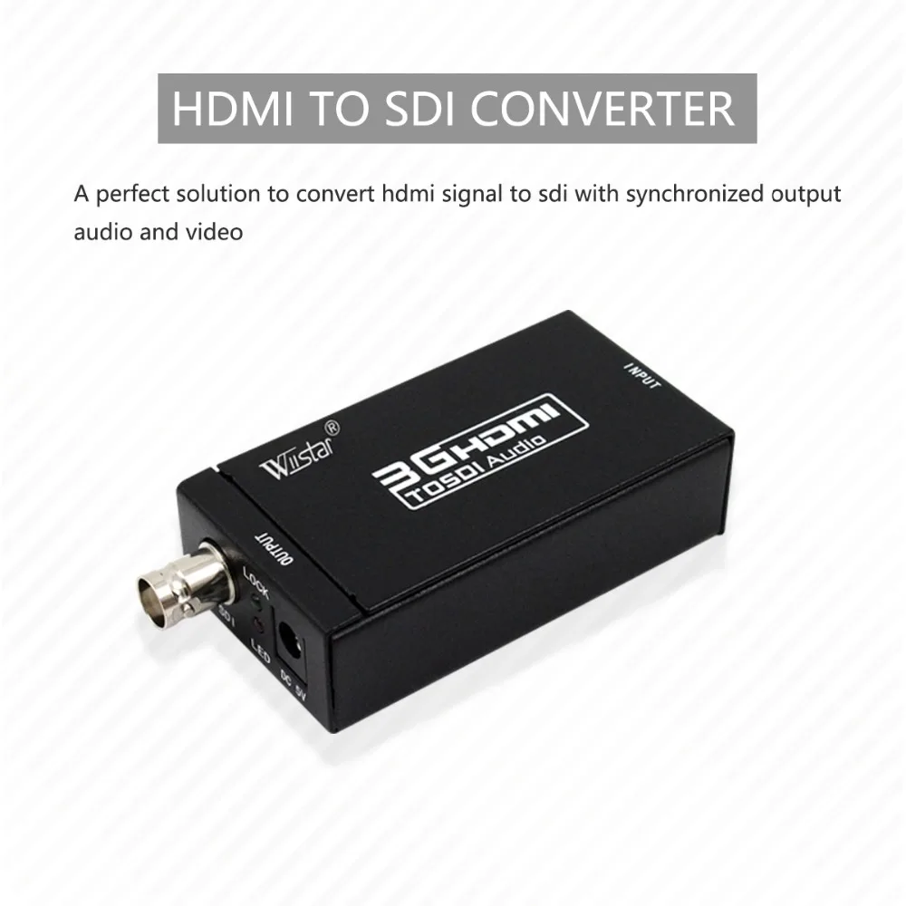 Wiistar HDMI a SDI/2SDI Video Converter BNC SDI/HD-SDI/3G-SDI adattatore di sostegno 1080P per la macchina fotografica Home Theater