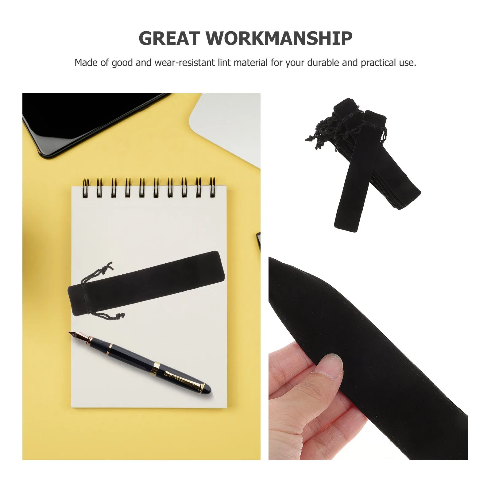 15 قطعة حقيبة القلم الرباط حامل القلم الرصاص مقاومة للخدش الغبار كيس التخزين المحمولة القلم الحاويات هدية التعبئة والتغليف الحقائب