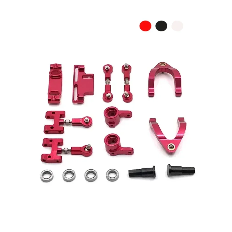 Juego de adaptadores hexagonales de copa de dirección de brazo oscilante superior e inferior para WPL 1/10 D12, accesorios, piezas de mejora, modelo de coche trepador de control remoto