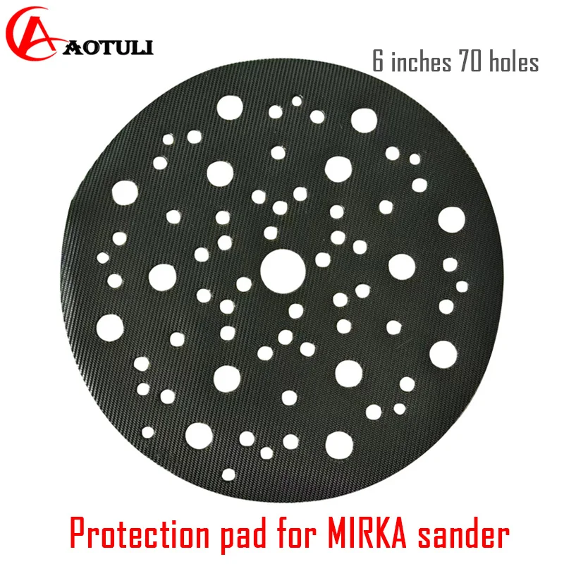 Protection pad For Mirka 6inch Ultra-thin Interface Buffer Pads Hook and Loop Sanding Pad Protection Self-adhesive Abrasive Pad