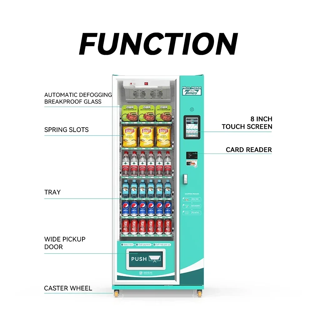 Wholesale Distributeur Automatique high end vending machine custom vending machine for foods and drinks qr code