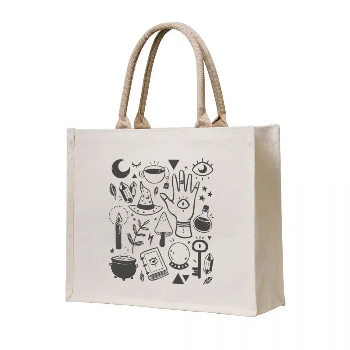 

Witchy Things Black White Tote Bag sac pour femme cloth bag woman canvas shopping bag