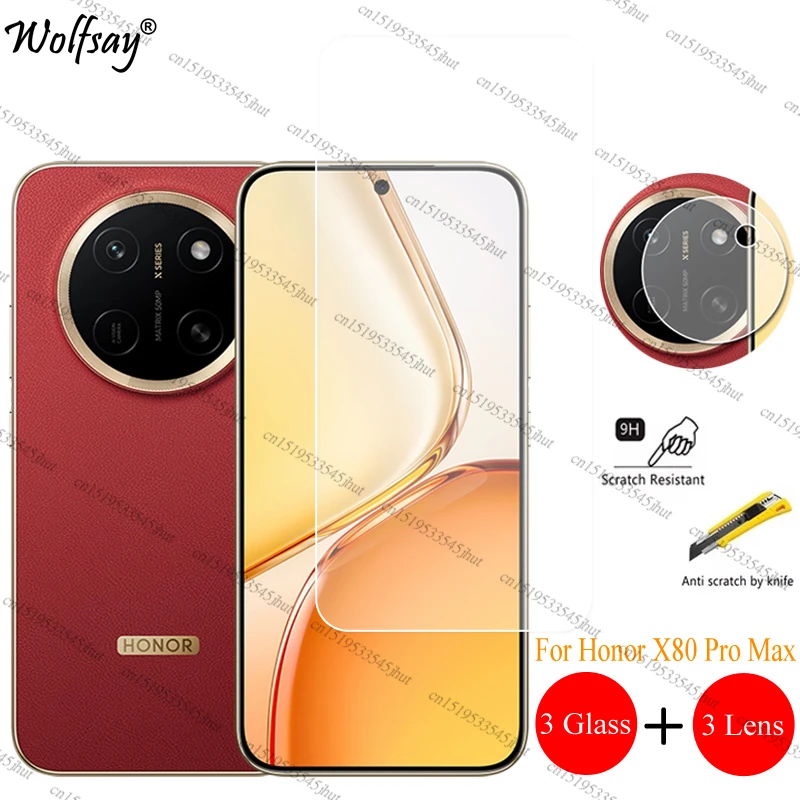 

Camera Lens Protector For Honor X80 Pro Max Screen Protector For Honor X80 Pro Max Clear Front Glass For Honor X80 Pro Max Glass