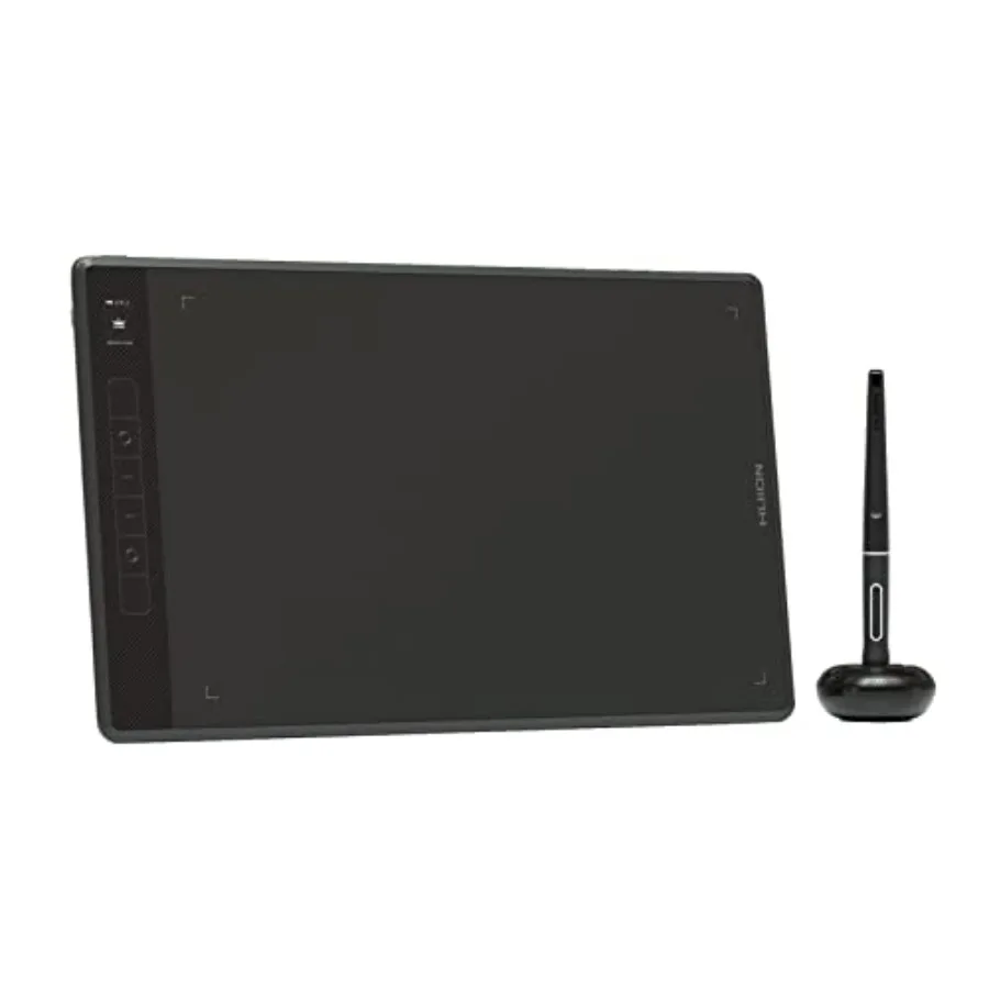 Wireless graphics drawing tablet for digital art ABS plastic black 13.6-inch smart mini LCD screen with Bluetooth battery-free