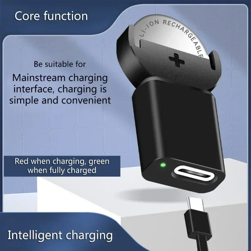 Chargeur de pièces de monnaie en lithium de type C, annulation de la charge, longue durée, LIR2032,LIR1632,LIR2025,LIR2016,LIR2032H 24.com