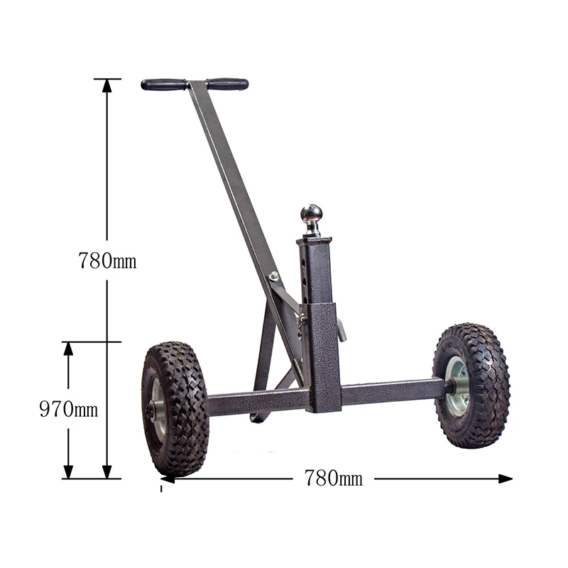 Trailer Mover Dolly Adjustable Height High Load Capacity With Swivel Caster 2 Flat-free Tires Moving Caravan Boat Trailer