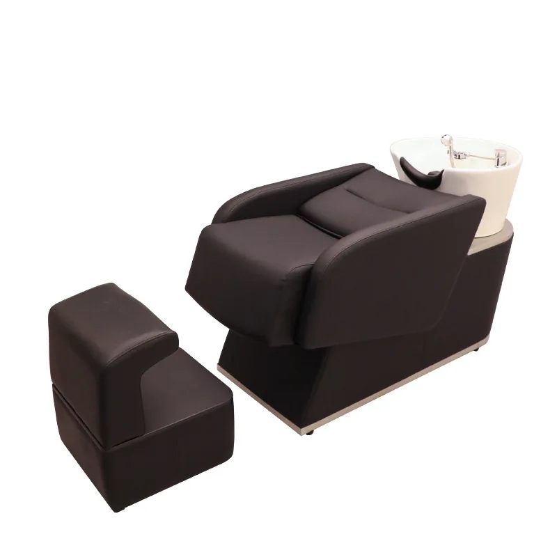 

High-end barber shop Internet celebrity hair salon shampoo bed semi-reclining simple hairdressing