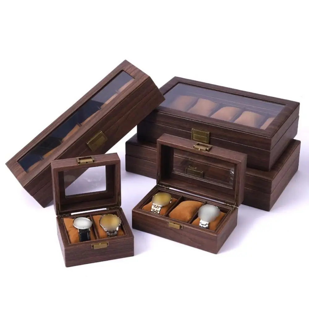 Прочная коробка для хранения часов с сеткой 6, 10, 12, коробка для хранения часов, деревянная коробка для хранения ювелирных изделий, ювелирные изделия