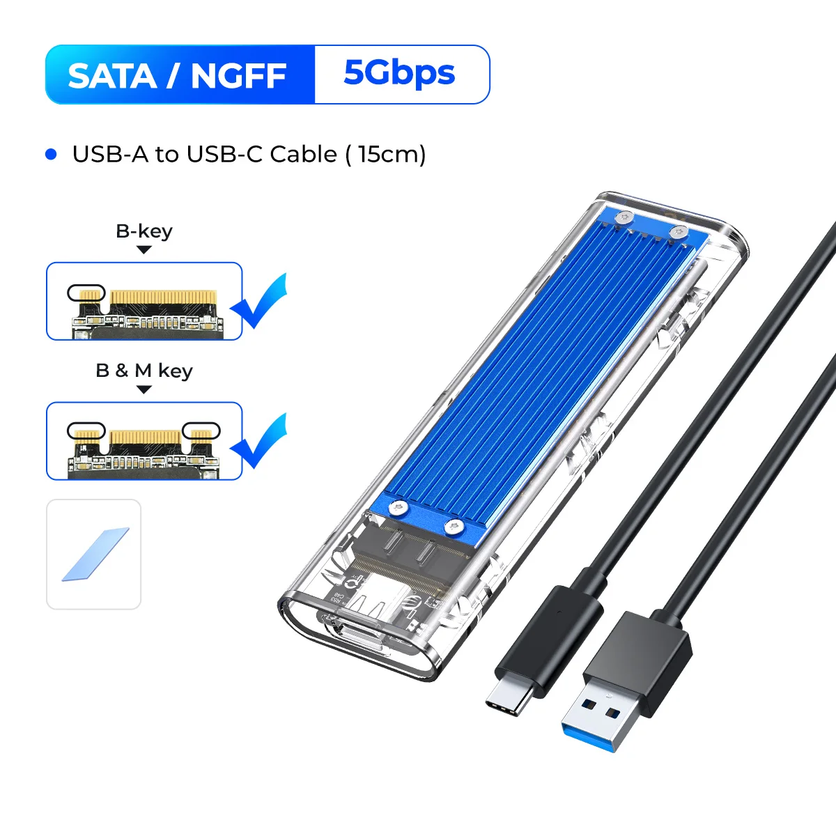 ORICO M.2 NVMe SSD Enclosure USB-C 10Gbps