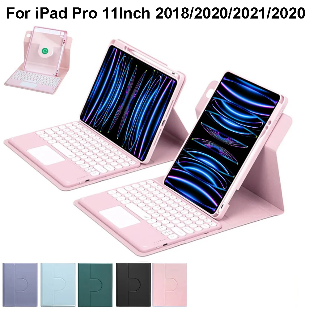 360° Rotating Keyboard Case For iPad Pro 11 Inch Case For iPad Pro 11 inch 1st 2018 2nd 2020 3rd 2021 4th 2022