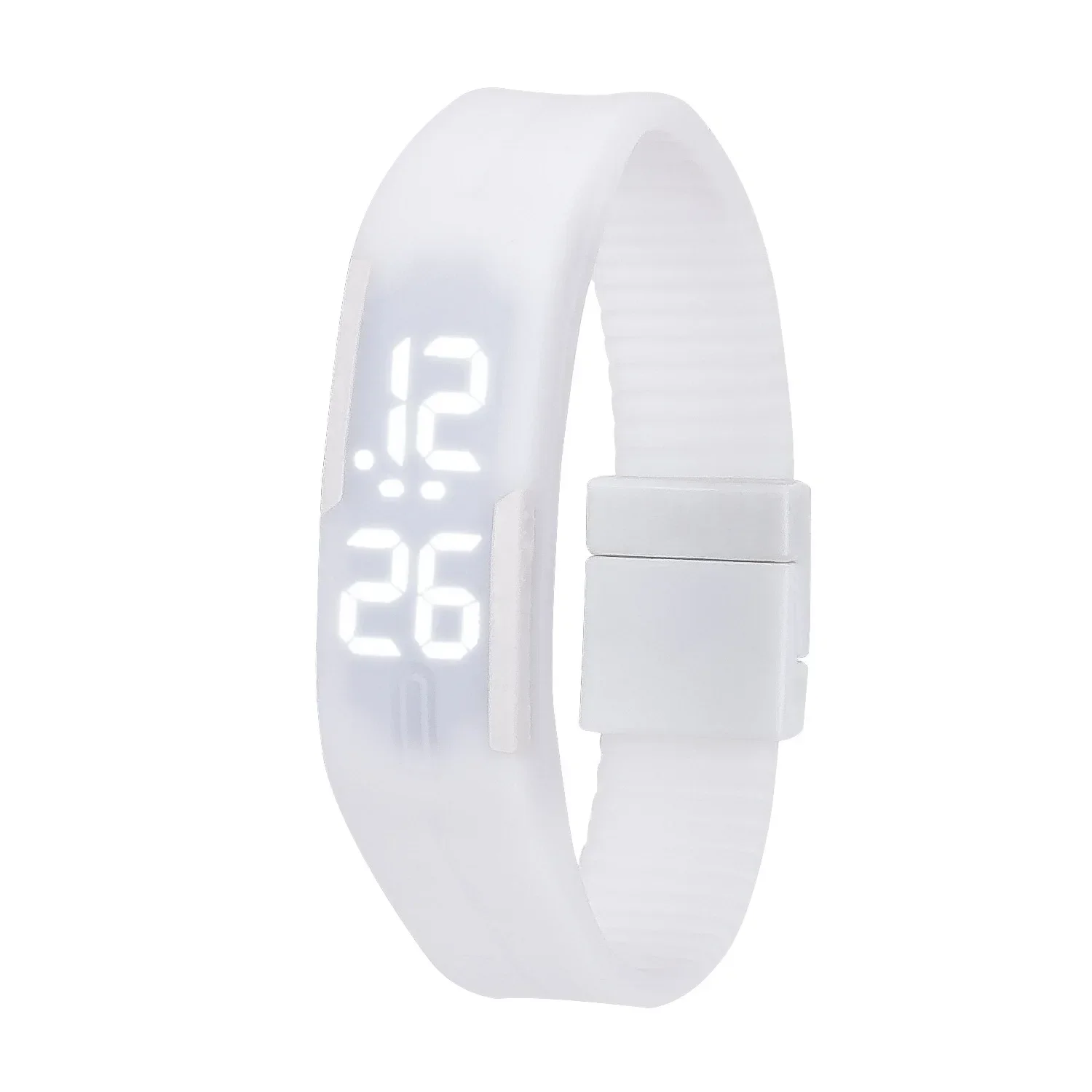 Reloj electrónico deportivo con correa De silicona para hombre y Mujer, pulsera Digital con pantalla LED, diseño sencillo y a la moda, ideal para