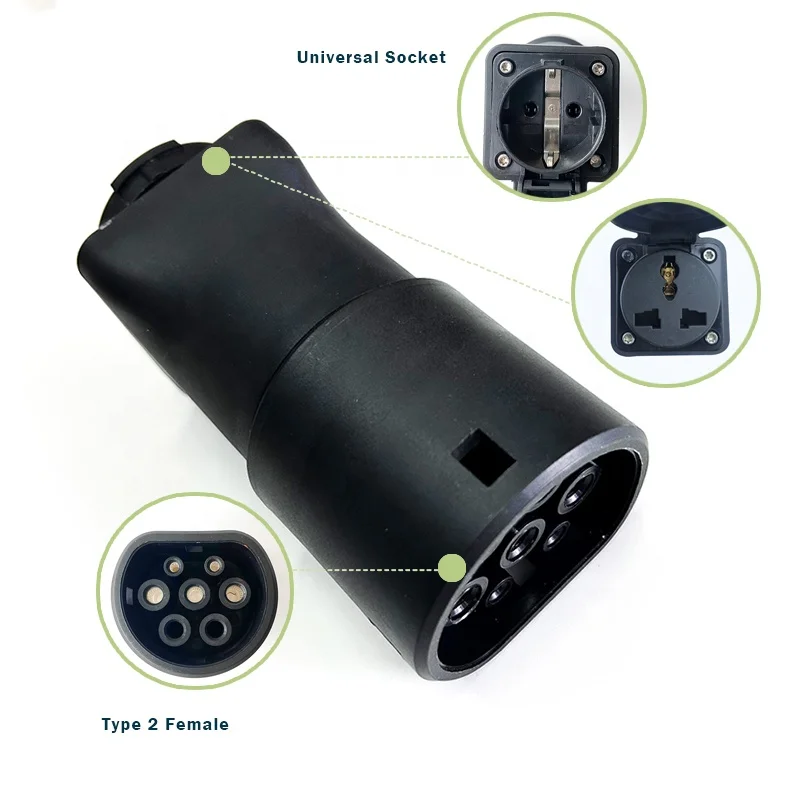 

V2L EU Adapter Vehicle to Load Discharge EV Adapter Type 2 Plug to EU Bidirectional charge