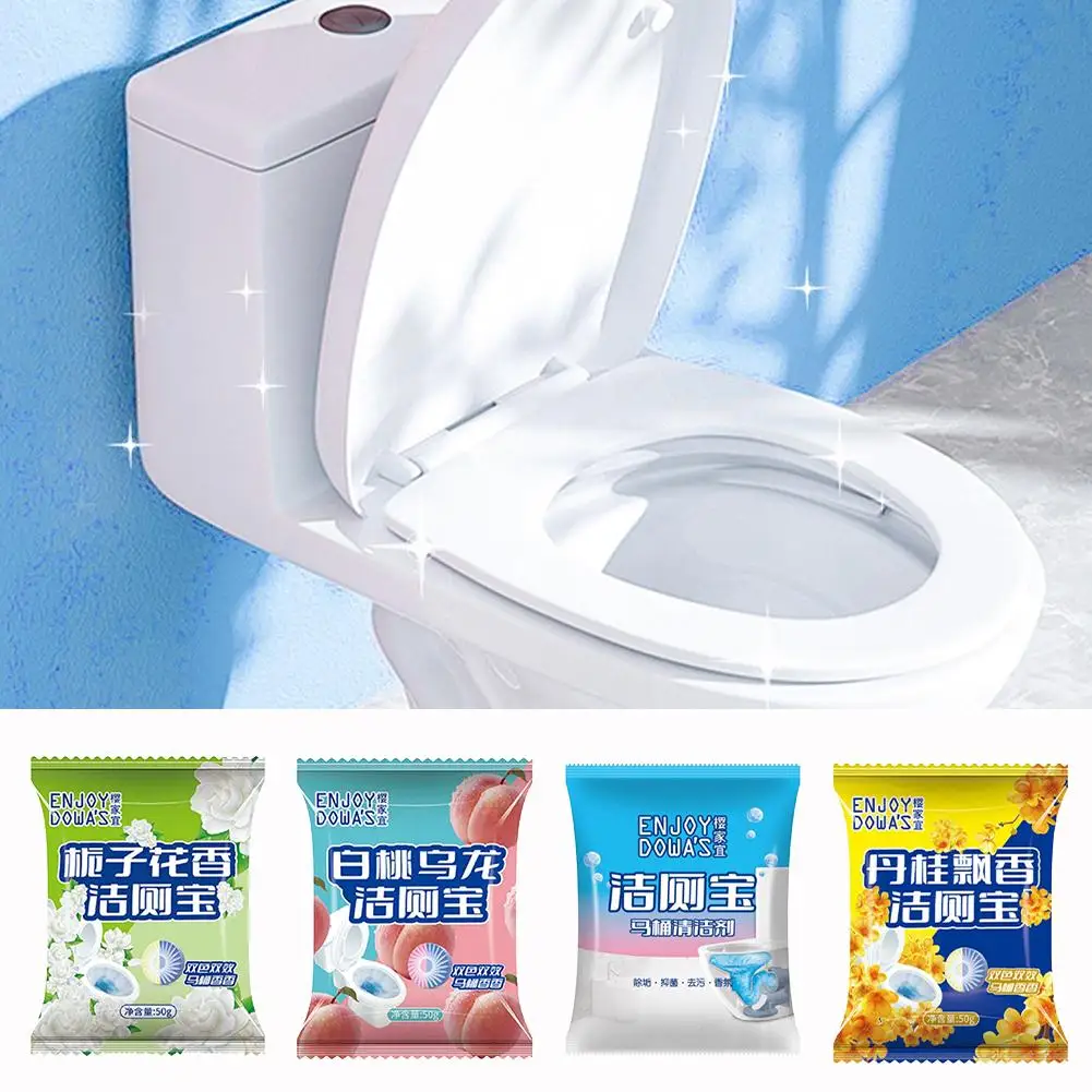 1 Pcs Toilet Bowl Cleaner Set Dual-Color Scented Long-Lasting Automatic Flushing Home Use Fragrance Cleaner