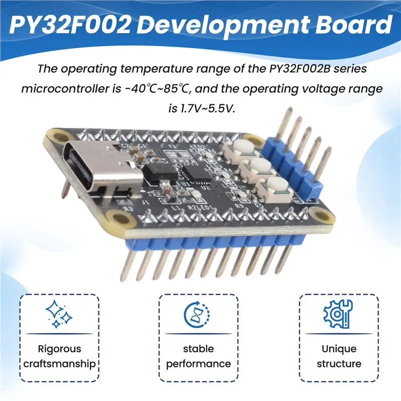 Ingenious-PY32F002BF15U6TR PY32F002B PY32F002 Core Development Board Module 24Mhz 32-Bit Microcontroller 24KB Flash