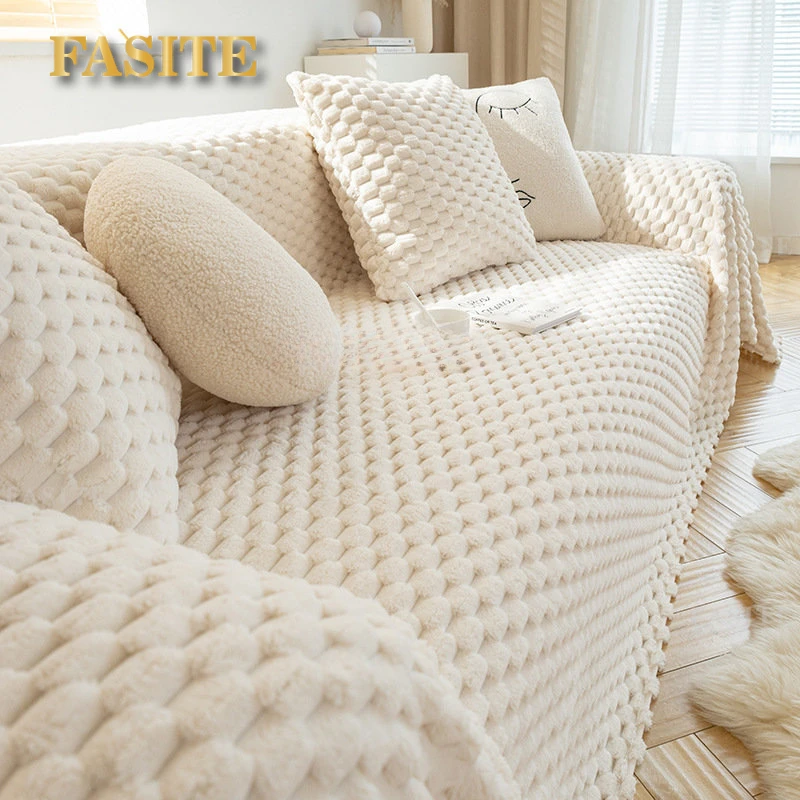 Anti-Scratching Sofa Cover Cloth Winter Plush Sofa Cover All-Inclusive Universal Sofa Cover Full Covered